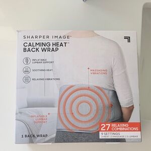 Sharper Image Calming Heat Back Wrap; Gray